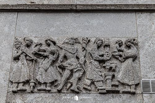 Wall drawing in the centre of Hengelo