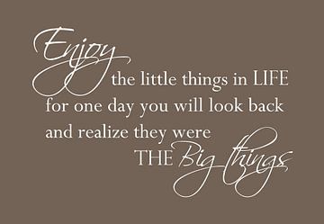 Enjoy the little things - Dark brown by Sandra Hazes