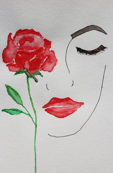 Chuchotement d'une rose par Anja Zinken Bertens