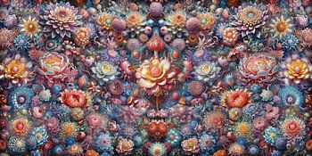 Psychedelisches Blumenfeld