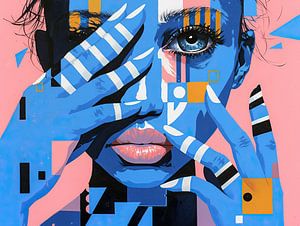 Femme aux mains abstraites