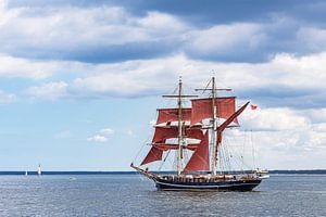 Segelschiff auf der Ostsee während der Hanse Sail in Rostock