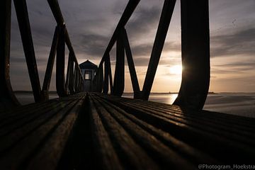 oude vuurtoren aan waddenzee van Anne Marije Hoekstra