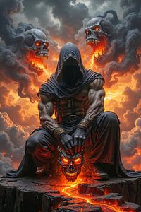 Dark Fantasy Wandbild: MORTHAZAR - Das gesichtslose Phantom mit seiner Maske | Kunst & Fine Art Prints
