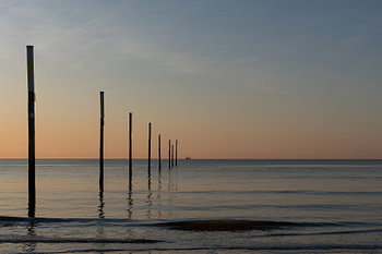 Die goldene Stunde über der Nordsee bei Sankt Peter-Ording
