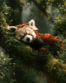 Red Panda in the Forest by Franka Poulain