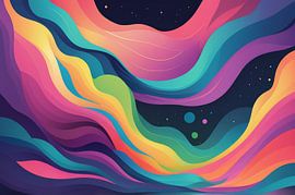 abstracte achtergrond poollicht regenboog