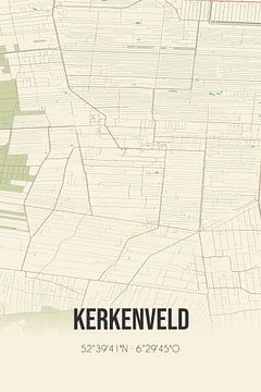 Vintage landkaart van Kerkenveld (Drenthe) van MijnStadsPoster