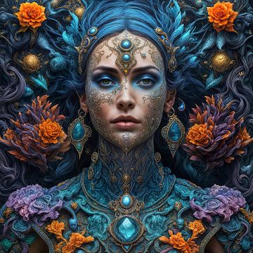 Hyperrealistisch portret van een mooie vrouw