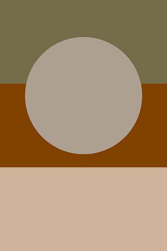 Abstract, minimalistisch landschap in rustieke kleuren