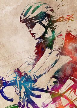 Cycling sport art #cycling #sport #bike by JBJart Justyna Jaszke