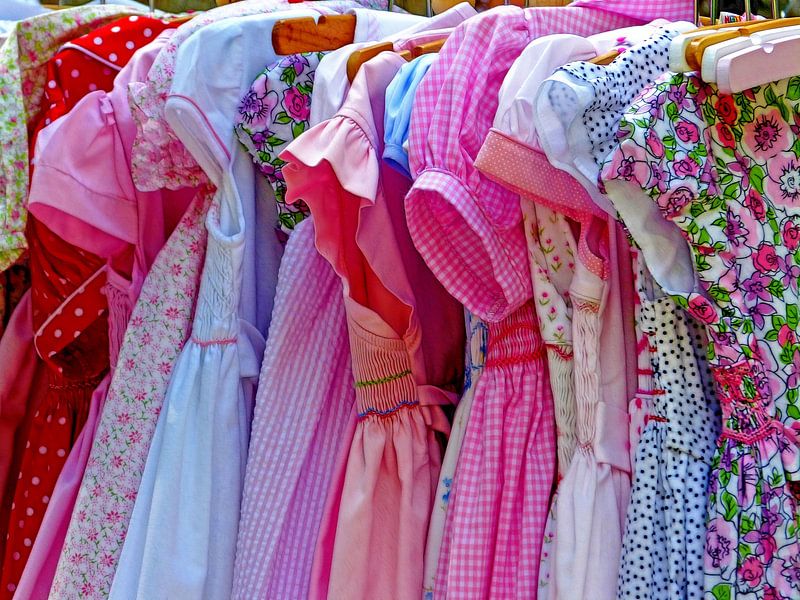 Dressed in Pink (Pink Girl Dresses) by Caroline Lichthart