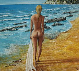 am Strand  von Siegfried Huber von Huber ART