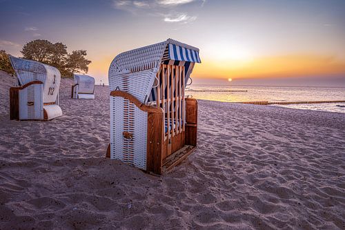 Beach chairs on the beach