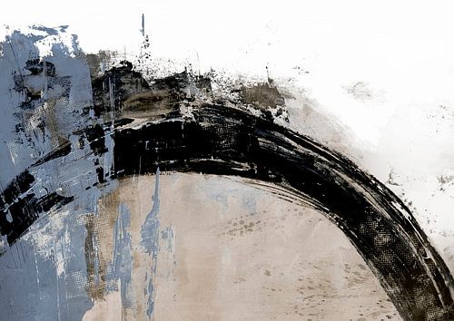 beige blauw abstract