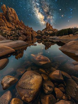 Milky way in the lake by haroulita