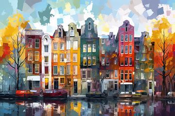 Herfst in Amsterdam von ARTEO Gemälde
