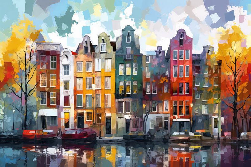 Herfst in Amsterdam by ARTEO Paintings
