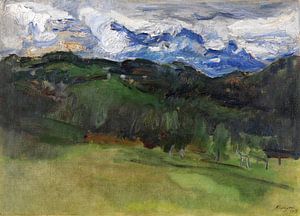 Onweer boven de rozentuin bij Bozen, MAX SLEVOGT, 1914 van Atelier Liesjes
