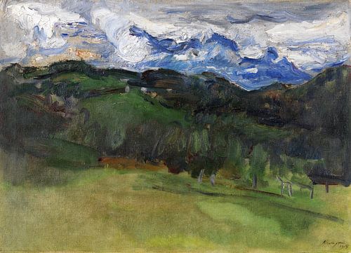Onweer boven de rozentuin bij Bozen, MAX SLEVOGT, 1914