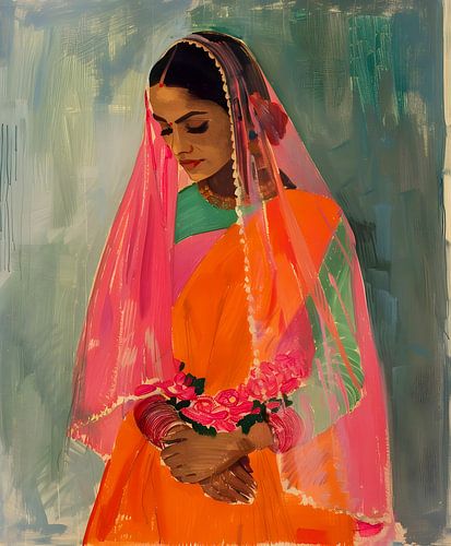 Illustration femme indienne