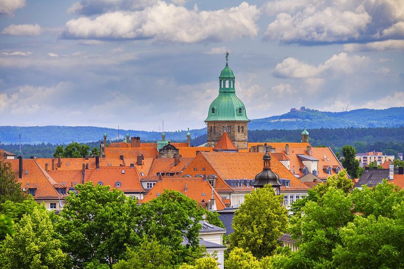 Uitzicht over de historische oude stad van Bamberg van ManfredFotos