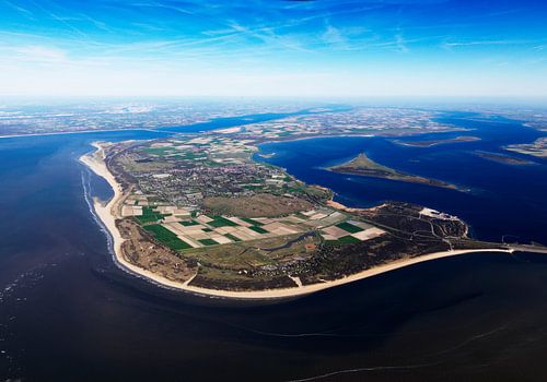 Vue d'ensemble de l'ancienne île de Goeree Overflakkee située entre le Haringvliet et le lac Greveli