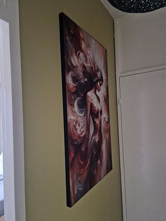 Kaukasischen Frau im abstrakten impressionistischen stil