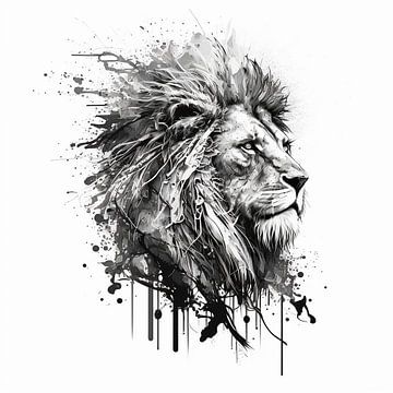 Majestueuze leeuw van Poster Art Shop