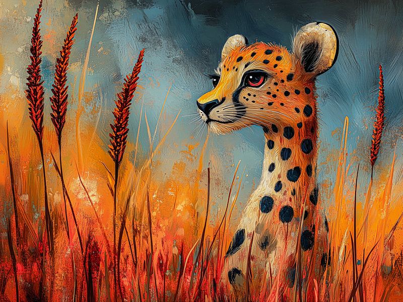 Nieuwsgierige cheeta kinderkamer van Max Steinwald