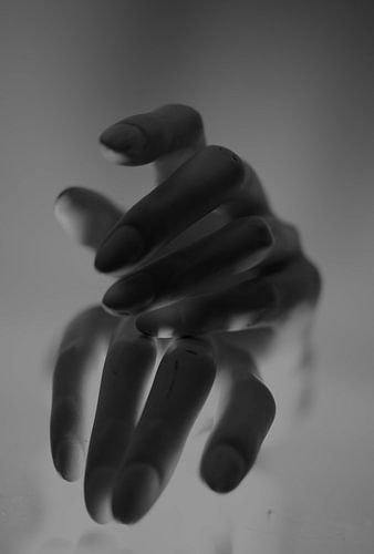 Surreal hands in black and white