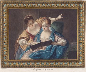 Twee muzen, Louis-Marin Bonnet, 1775 van Atelier Liesjes