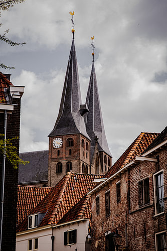 The two towers of the Bergkerk in Deventer rise high above the city