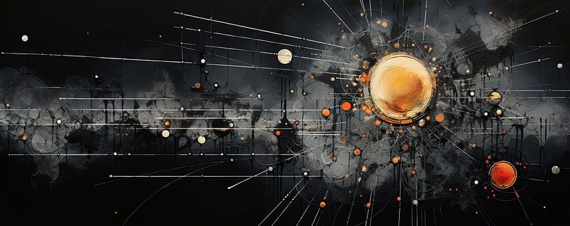 Kosmos | Kosmische Mandala-Kunst von Abstraktes Gemälde