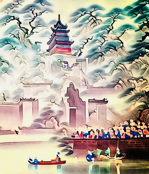 Tempelanlage in Kambodscha, Motiv 1 von zam art