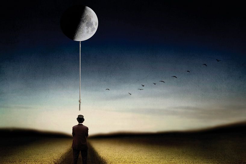 The man and the moon by Ben Goossens