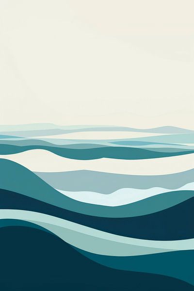 Vagues de silence et d'harmonie par Poster Art Shop