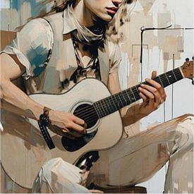 Portrait of a musician by Sandu Brus ARCANE ART STUDIO