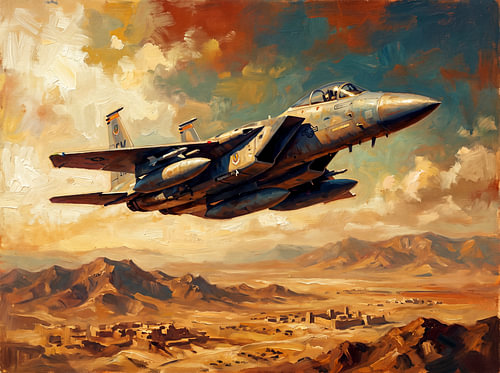 F-15 Eagle boven Ancient Sands