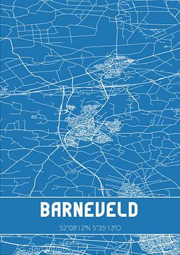 Blauwdruk | Landkaart | Barneveld (Gelderland) van Rezona