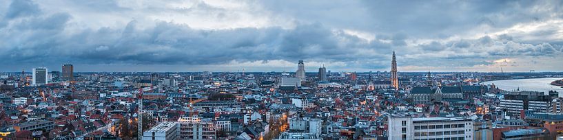 Panorama Antwerpen bij Avond van Volt