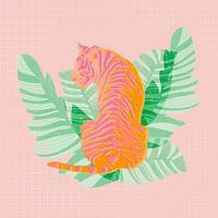 Colourful tiger illustration