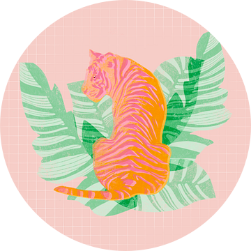 Kleurrijke tijger illustratie van Femke Bender