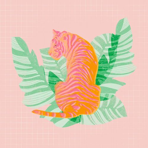 Kleurrijke tijger illustratie
