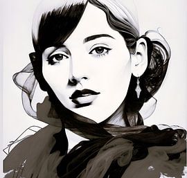 The woman with the shawl by Gert-Jan Siesling