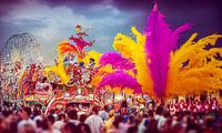 Carnavalsoptocht in Rio de Janeiro Illustratie