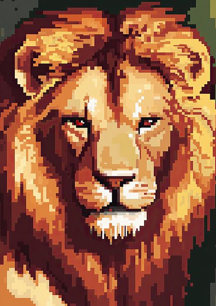 Löwe - Pixel Art von Niklas Maximilian