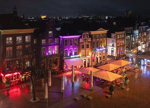 Grote Markt Groningen at night.