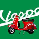 Vespa op groen van Jole Art (Annejole Jacobs - de Jongh) thumbnail