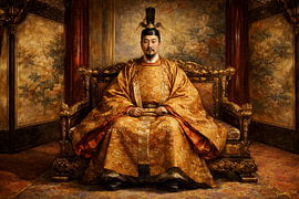 De keizer op de troon – Japanse kunstcollectie